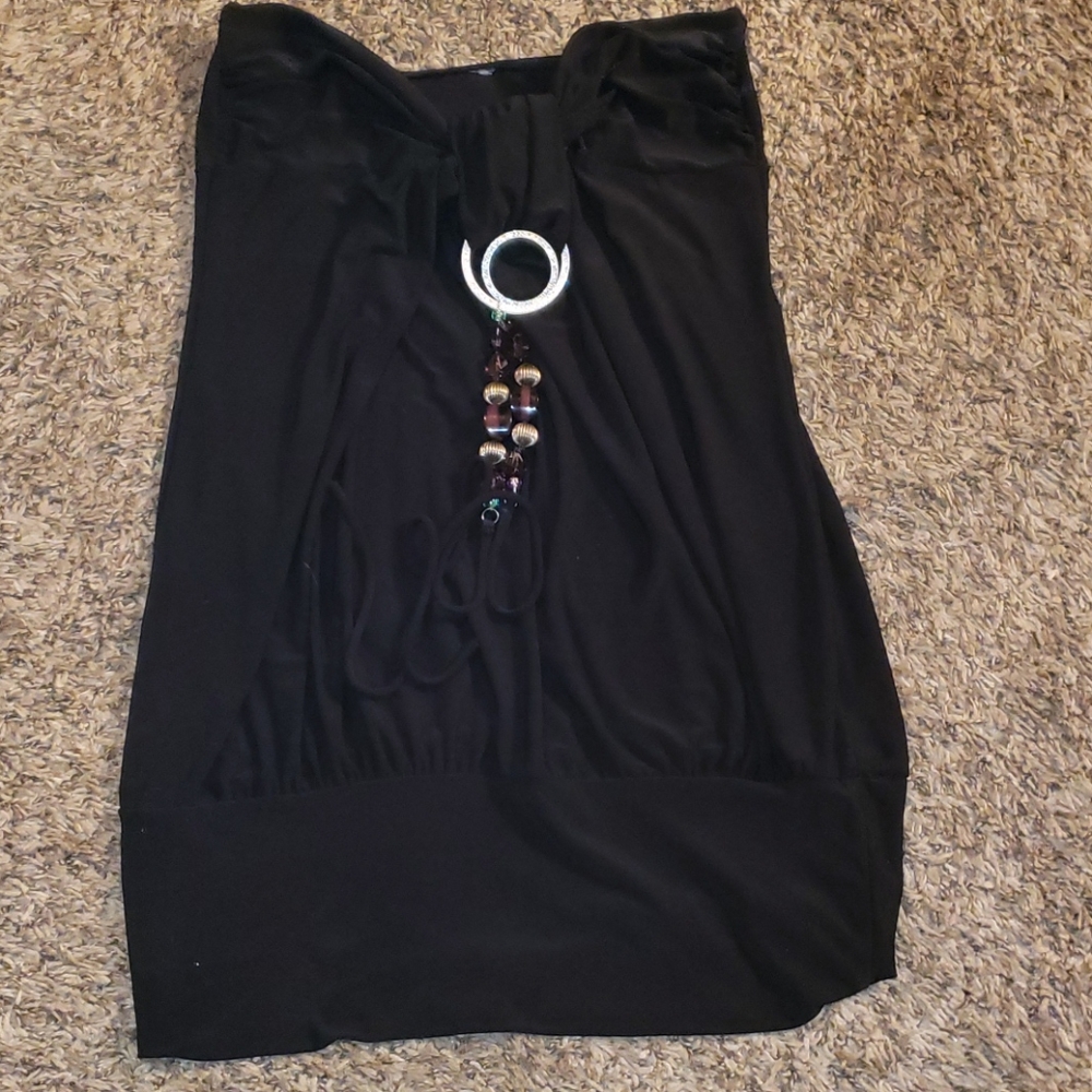tube top.dress or top.with jewelry neck tie